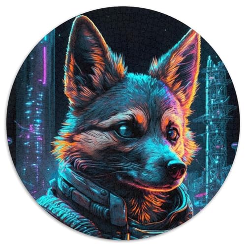 Puzzle mit 1000 Teilen für Erwachsene, Motiv: Hund und Mensch, rundes Puzzle mit 1000 Teilen, Spaß für die ganze Familie, Basteln, perfekt für Geburtstage, Feiertage, 67,5 x 67,5 cm Puzzle mit 1000 Teilen für Erwachsene, Motiv: Hund und Mensch, rundes Puzzle mit 1000 Teilen, Spaß für die ganze Familie, Basteln, perfekt für Geburtstage, Feiertage, 67,5 x 67,5 cm von RZFWJL