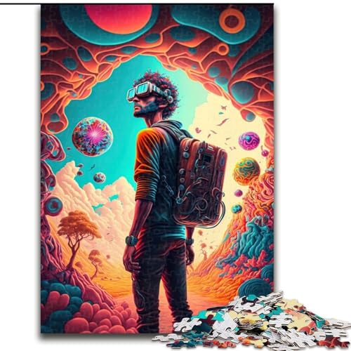Puzzle mit 1000 Teilen für Erwachsene,Psychedelisches Zeitreisender-Puzzle aus Pappe,anspruchsvolles Denkspiel für Teenager,unterhaltsames interaktives Spiel für die ganze Familie,1000 Teile(26x38cm) Puzzle mit 1000 Teilen für Erwachsene,Psychedelisches Zeitreisender-Puzzle aus Pappe,anspruchsvolles Denkspiel für Teenager,unterhaltsames interaktives Spiel für die ganze Familie,1000 Teile(26x38cm) von RZFWJL