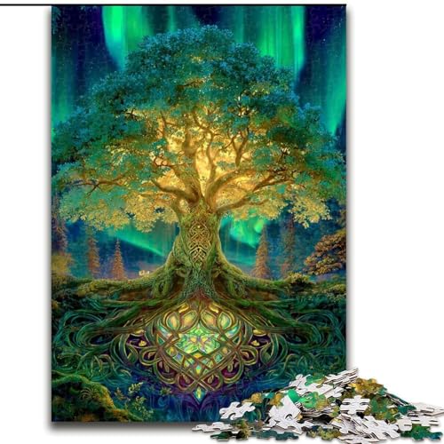 Puzzles für Erwachsene und Jugendliche, 1000 Teile, Baum des Lebens, für Lernspiele, Herausforderungsspielzeug, einzigartige Heimdekoration und Geschenke (Größe 50x75cm) von RZFWJL