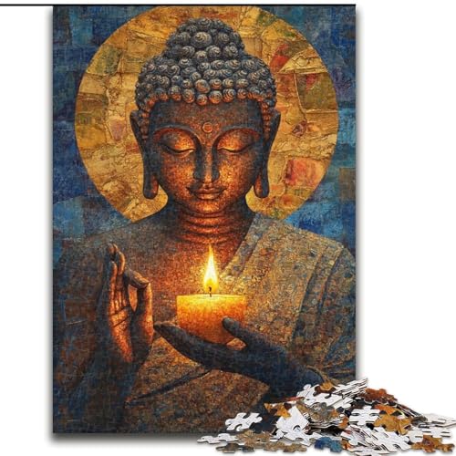 Puzzles für Erwachsene und Jugendliche, 1000 Teile, Buddha-Kunst, für Kinder ab 14 Jahren, Lernspiel, Herausforderung, Spielzeug, Geschenk zum Geburtstag (Größe 50x75cm) von RZFWJL