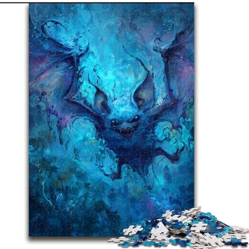Puzzles für Erwachsene und Jugendliche, 1000 Teile, Fantasy-Fledermaus, für Lernspiele, Herausforderungsspielzeug, einzigartige Heimdekoration und Geschenke (Größe 50x75cm) von RZFWJL