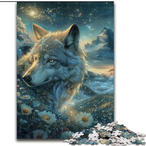 Puzzles für Erwachsene und Jugendliche, 1000 Teile, Fantasy-Wolf, für Lernspiele, Herausforderungsspielzeug, einzigartige Heimdekoration und Geschenke (Größe 50x75cm) von RZFWJL
