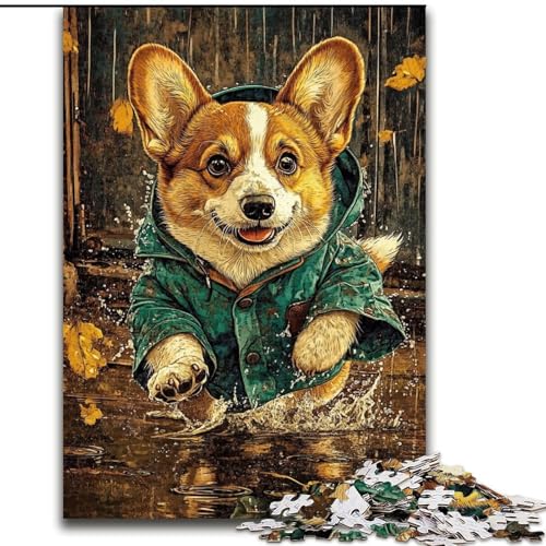 Puzzles für Erwachsene und Jugendliche, 1000 Teile, Happy Corgi, für Kinder ab 14 Jahren, Lernspiel, Herausforderung, Spielzeug, Geschenk zum Geburtstag (Größe 50x75cm) von RZFWJL