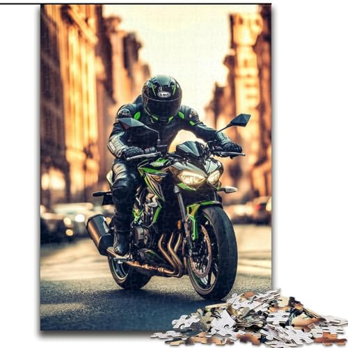 Puzzles für Erwachsene und Jugendliche, 1000 Teile, Motorrad-Puzzle, für Kinder ab 14 Jahren, Lernspiel, Herausforderung, Spielzeug, Geschenk zum Geburtstag (Größe 50x75cm) von RZFWJL