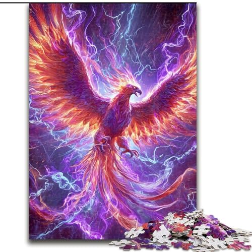 Puzzles für Erwachsene und Jugendliche, 1000 Teile, Mysterious Phoenix, für Lernspiele, Herausforderungsspielzeug, einzigartige Heimdekoration und Geschenke (Größe 26x38cm) von RZFWJL