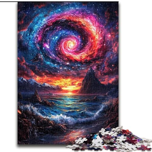 Puzzles für Erwachsene und Jugendliche, 1000 Teile, Ölgemälde mit Wirbelmuster, für Kinder ab 14 Jahren, Lernspiel, Herausforderung, Spielzeug, Geschenk zum Geburtstag (Größe 26x38cm) von RZFWJL