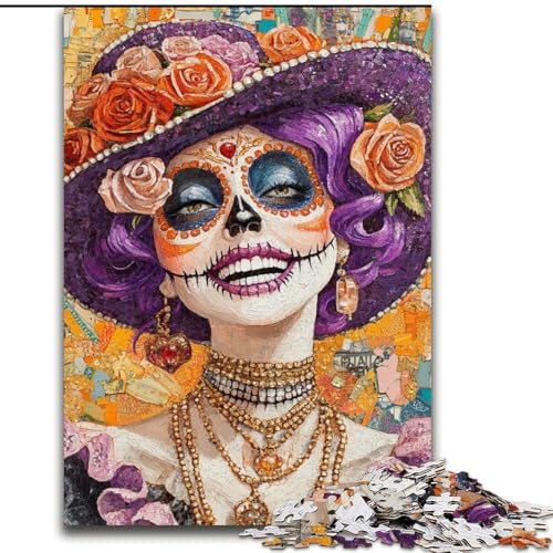 Puzzles für Erwachsene und Jugendliche, 1000 Teile, Totenkopfmädchen im mexikanischen Stil, für Kinder ab 14 Jahren, Lernspiel, Herausforderung, Spielzeug, Geschenk zum Geburtstag (Größe 50x75cm) Puzzles für Erwachsene und Jugendliche, 1000 Teile, Totenkopfmädchen im mexikanischen Stil, für Kinder ab 14 Jahren, Lernspiel, Herausforderung, Spielzeug, Geschenk zum Geburtstag (Größe 50x75cm) von RZFWJL