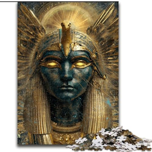 Puzzles für Erwachsene und Jugendliche, 1000 Teile, altägyptischer Gott Ra, für Lernspiele, Herausforderungsspielzeug, einzigartige Heimdekoration und Geschenke (Größe 26x38cm) von RZFWJL