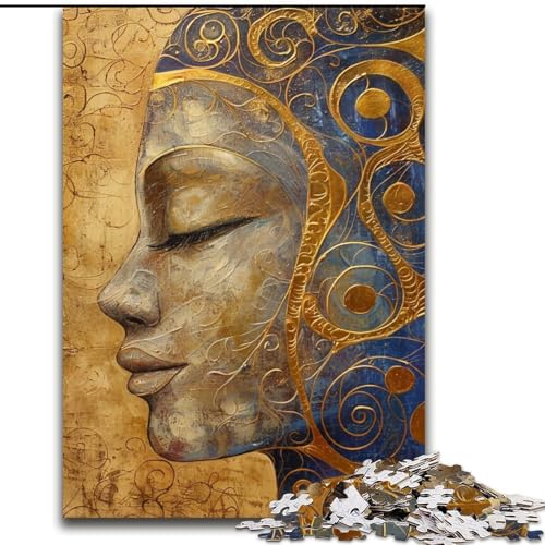 Puzzles für Erwachsene und Jugendliche, 1000-teiliges Puzzle, Buddha-Ölgemälde, für Lernspiele, Herausforderungsspielzeug, einzigartige Heimdekoration und Geschenke (Größe 50x75cm) von RZFWJL