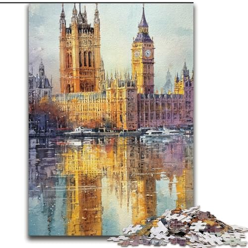 Puzzles für Erwachsene und Jugendliche, 1000-teiliges Puzzle Big Ben, London, für Kinder ab 14 Jahren, Lernspiel, Herausforderung, Spielzeug, Geschenk zum Geburtstag (Größe 50x75cm) von RZFWJL