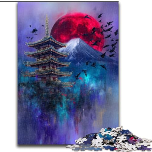 Puzzles für Erwachsene und Jugendliche, Puzzle, Berg Fuji, Japan, Spielzeug, Lernspiele, Stressabbau, Eltern-Kind-Interaktion (Größe 26x38cm) von RZFWJL