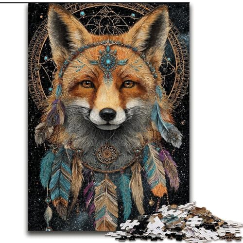 Puzzles für Erwachsene und Jugendliche, Puzzle, Tier-Fuchs-Kunst, Spielzeug, Lernspiele, Stressabbau, Eltern-Kind-Interaktion (Größe 26x38cm) von RZFWJL
