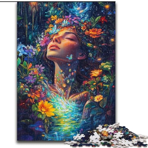 Puzzles für Erwachsene und Jugendliche, Puzzle Blumenmädchen, Spielzeug, Lernspiele, Stressabbau, Eltern-Kind-Interaktion (Größe 26x38cm) von RZFWJL