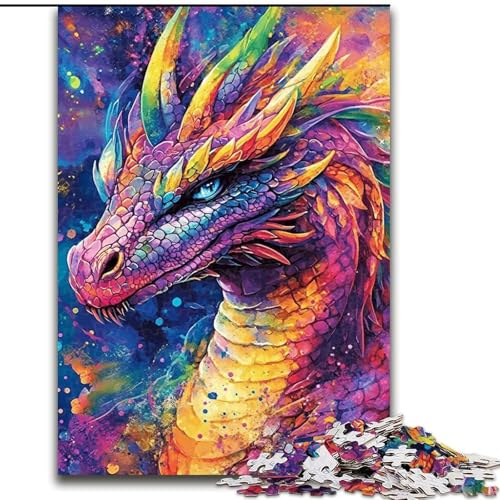 Puzzles für Erwachsene und Jugendliche, Puzzle-Drache, Spielzeug, Lernspiele, Stressabbau, Eltern-Kind-Interaktion (Größe 26x38cm) von RZFWJL