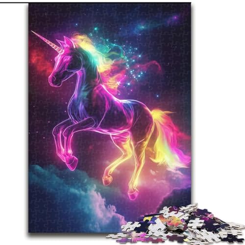 Puzzles für Erwachsene und Jugendliche, Puzzle Einhorn des Universums, Spielzeug, Lernspiele, Stressabbau, Eltern-Kind-Interaktion (Größe 26x38cm) von RZFWJL