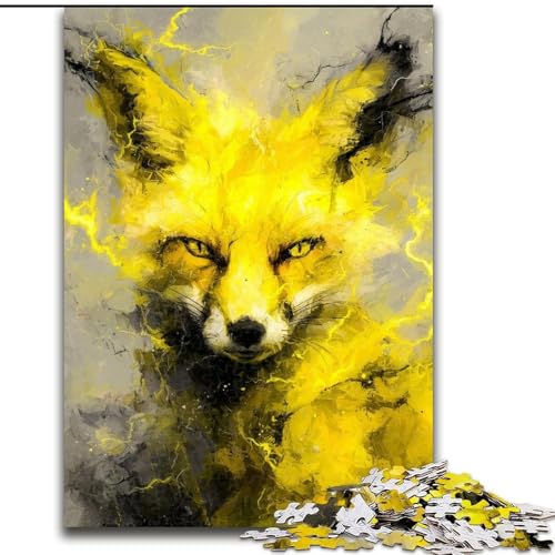 Puzzles für Erwachsene und Jugendliche, Puzzle Gelber Fuchs, Spielzeug, Lernspiele, Stressabbau, Eltern-Kind-Interaktion (Größe 50x75cm) von RZFWJL