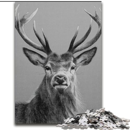 Puzzles für Erwachsene und Jugendliche, Puzzle-Hirsch, Spielzeug, Lernspiele, Stressabbau, Eltern-Kind-Interaktion (Größe 50x75cm) von RZFWJL