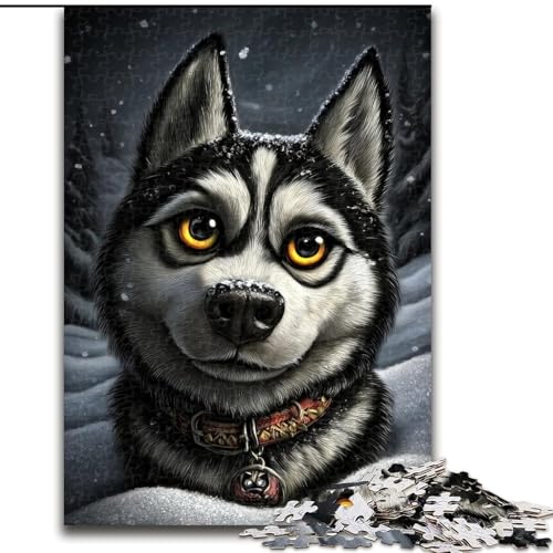Puzzles für Erwachsene und Jugendliche, Puzzle-Husky, Spielzeug, Lernspiele, Stressabbau, Eltern-Kind-Interaktion (Größe 26x38cm) von RZFWJL