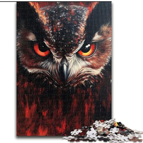 Puzzles für Erwachsene und Jugendliche, Puzzle Magische Eule, Spielzeug, Lernspiele, Stressabbau, Eltern-Kind-Interaktion (Größe 26x38cm) von RZFWJL