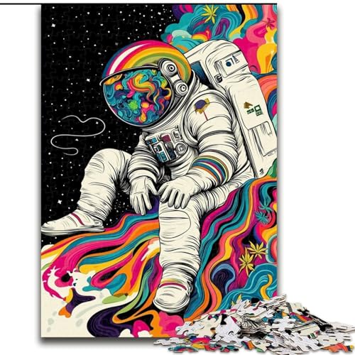 Puzzles für Erwachsene und Jugendliche, Puzzle Psychedelischer Astronaut, Spielzeug, Lernspiele, Stressabbau, Eltern-Kind-Interaktion (Größe 26x38cm) von RZFWJL