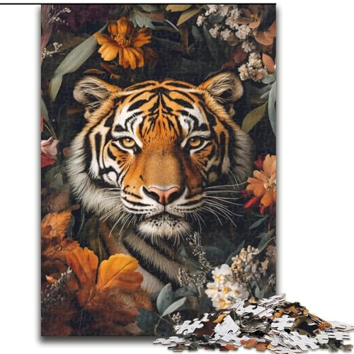 Puzzles für Erwachsene und Jugendliche, Puzzle Tiger im Dschungel, Spielzeug, Lernspiele, Stressabbau, Eltern-Kind-Interaktion (Größe 26x38cm) von RZFWJL
