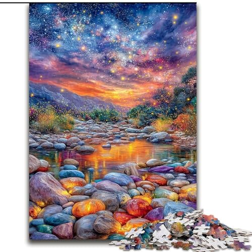 Puzzles für Erwachsene und Jugendliche, Puzzle mit farbigen Kieselsteinen, Spielzeug, Lernspiele, Stressabbau, Eltern-Kind-Interaktion (Größe 26x38cm) von RZFWJL