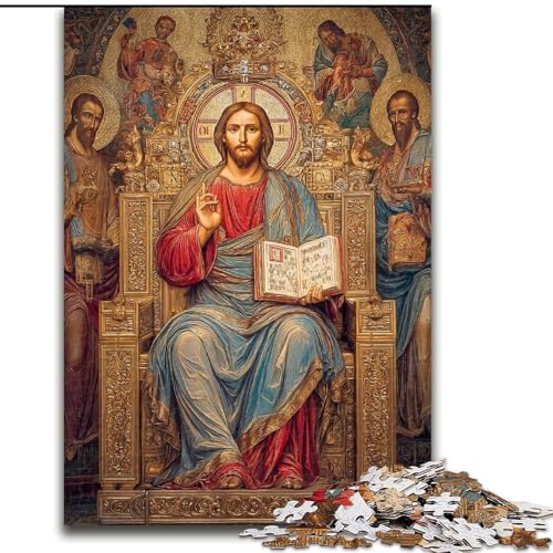 Puzzles für Erwachsene und Jugendliche, Puzzles, Jesus-Kunst, Spielzeug, Lernspiele, Stressabbau, Eltern-Kind-Interaktion (Größe 50x75cm) von RZFWJL