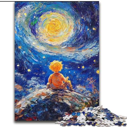Puzzles für Erwachsene und Jugendliche Der kleine Prinz des Nachthimmels, Denksportaufgabe zur Wanddekoration, einzigartige Geburtstags 14-Jährige (Größe 26x38cm) von RZFWJL