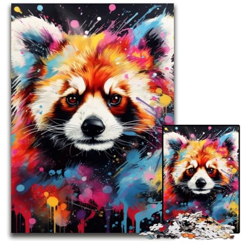 Red Panda Art Graffiti 1000-teiliges Puzzle, schwierige Puzzles für Erwachsene für Teenager, Familienspieleabend, hirnfordernde Geschenkidee, 50x75cm/19,68x29,52 Zoll Red Panda Art Graffiti 1000-teiliges Puzzle, schwierige Puzzles für Erwachsene für Teenager, Familienspieleabend, hirnfordernde Geschenkidee, 50x75cm/19,68x29,52 Zoll von RZFWJL