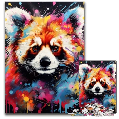 Red Panda Art Graffiti Puzzle 1000 Teile für Erwachsene Puzzles für Erwachsene Lernspielzeug für Teenager, Home-Office-Dekor 26x38cm/10,23x14,96 Zoll Red Panda Art Graffiti Puzzle 1000 Teile für Erwachsene Puzzles für Erwachsene Lernspielzeug für Teenager, Home-Office-Dekor 26x38cm/10,23x14,96 Zoll von RZFWJL