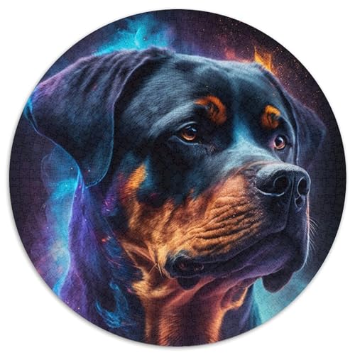 Rottweiler-Puzzle, 1000 Teile, für Erwachsene, pädagogisches Denkspiel, künstlerische Heim- und Bürodekoration, ab 14 Jahren, 67,5 x 67,5 cm von RZFWJL