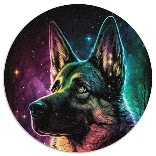 Schäferhund-Puzzle für Erwachsene, 1000 Teile, 1000-teiliges rundes Puzzle, Familienaktivität, DIY-Heimdekoration, 67,5 x 67,5 cm Schäferhund-Puzzle für Erwachsene, 1000 Teile, 1000-teiliges rundes Puzzle, Familienaktivität, DIY-Heimdekoration, 67,5 x 67,5 cm von RZFWJL