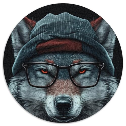 Schneewolf-Puzzle 1000 Teile für Erwachsene, 1000-teiliges rundes Puzzle, Spaß für die ganze Familie, Basteln, perfekt für Geburtstage, Feiertage, 67,5 x 67,5 cm Schneewolf-Puzzle 1000 Teile für Erwachsene, 1000-teiliges rundes Puzzle, Spaß für die ganze Familie, Basteln, perfekt für Geburtstage, Feiertage, 67,5 x 67,5 cm von RZFWJL