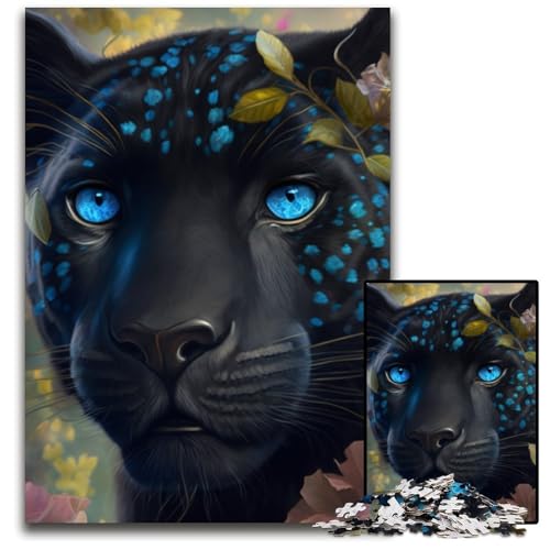 Schwarzes Leoparden-Puzzle für Erwachsene, 1000-teiliges schwieriges Puzzle für Erwachsene, Denkspiel für Teenager und Familieninteraktion, 26x38cm/10,23x14,96 Zoll Schwarzes Leoparden-Puzzle für Erwachsene, 1000-teiliges schwieriges Puzzle für Erwachsene, Denkspiel für Teenager und Familieninteraktion, 26x38cm/10,23x14,96 Zoll von RZFWJL