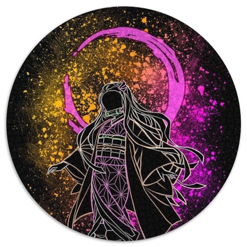 Shadow of Nezuko Puzzle 1000 Teile, runde Puzzles für 1000 Teile, für Heimdekoration, Gehirntraining, 67,5 x 67,5 cm Shadow of Nezuko Puzzle 1000 Teile, runde Puzzles für 1000 Teile, für Heimdekoration, Gehirntraining, 67,5 x 67,5 cm von RZFWJL