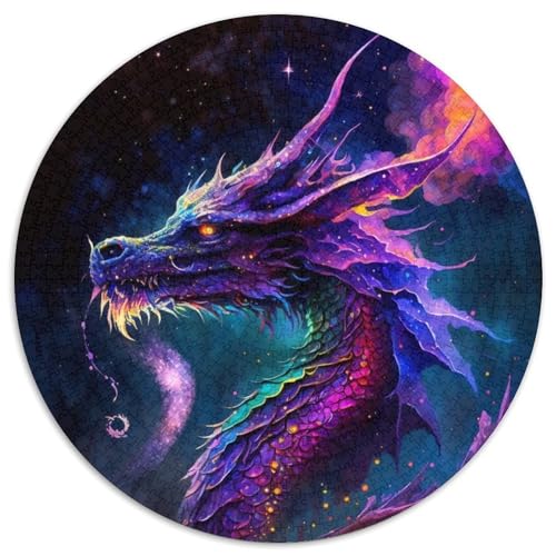 Space Dragon Puzzle 1000 Teile für Erwachsene, 1000-teiliges rundes Puzzle, Spaß für die ganze Familie, Basteln, perfekt für Geburtstage, Feiertage, 67,5 x 67,5 cm Space Dragon Puzzle 1000 Teile für Erwachsene, 1000-teiliges rundes Puzzle, Spaß für die ganze Familie, Basteln, perfekt für Geburtstage, Feiertage, 67,5 x 67,5 cm von RZFWJL