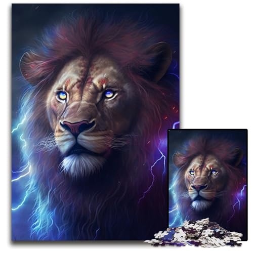 Space Lion Puzzle 1000 Teile für Erwachsene, Puzzle für Erwachsene, ideales DIY-Dekor und Denksport-Geschenk, 26x38cm/10,23x14,96 Zoll Space Lion Puzzle 1000 Teile für Erwachsene, Puzzle für Erwachsene, ideales DIY-Dekor und Denksport-Geschenk, 26x38cm/10,23x14,96 Zoll von RZFWJL