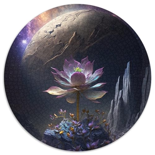 Space Lotus Puzzle 1000 Teile für Erwachsene, 1000-teiliges rundes Puzzle, Spaß für die ganze Familie, Basteln, perfekt für Geburtstage, Feiertage, 67,5 x 67,5 cm Space Lotus Puzzle 1000 Teile für Erwachsene, 1000-teiliges rundes Puzzle, Spaß für die ganze Familie, Basteln, perfekt für Geburtstage, Feiertage, 67,5 x 67,5 cm von RZFWJL