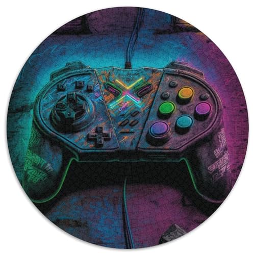 Spiel Neonfarben-Puzzle für Erwachsene, 1000 Teile, Puzzle für Erwachsene, interaktives Familienspiel, Familienaktivitätsspiel, 67,5 x 67,5 cm von RZFWJL