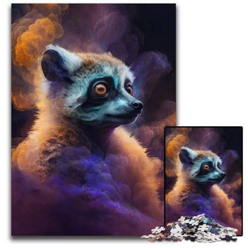 Spirit Lemur Puzzle 1000 Teile für Erwachsene Puzzle für Erwachsene Lernspielzeug für Teenager, Home-Office-Dekor 50x75cm/19,68x29,52 Zoll Spirit Lemur Puzzle 1000 Teile für Erwachsene Puzzle für Erwachsene Lernspielzeug für Teenager, Home-Office-Dekor 50x75cm/19,68x29,52 Zoll von RZFWJL