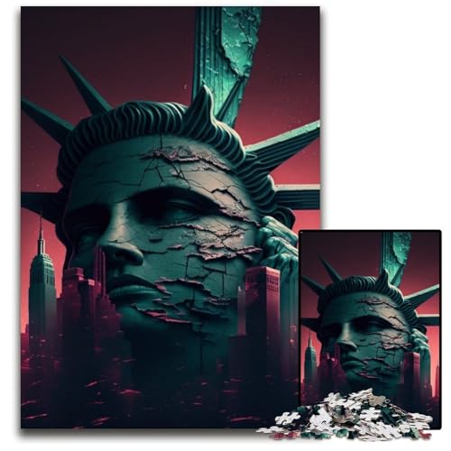 Statue Synthwave Puzzle für Erwachsene, 1000-teiliges Holzpuzzle, anspruchsvolles Denkspiel für Teenager, interaktives Familienspiel, 50x75cm/19,68x29,52 Zoll Statue Synthwave Puzzle für Erwachsene, 1000-teiliges Holzpuzzle, anspruchsvolles Denkspiel für Teenager, interaktives Familienspiel, 50x75cm/19,68x29,52 Zoll von RZFWJL
