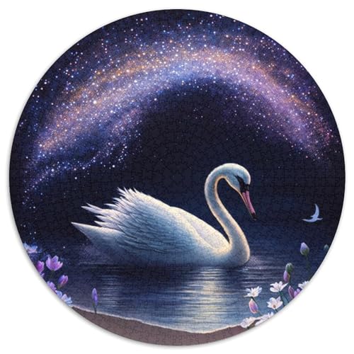 Strandschwan-Puzzle, 1000 Teile, Kartonpuzzle, Familie und Freunde, geeignet für Kinder ab 14 Jahren, 67,5 x 67,5 cm von RZFWJL