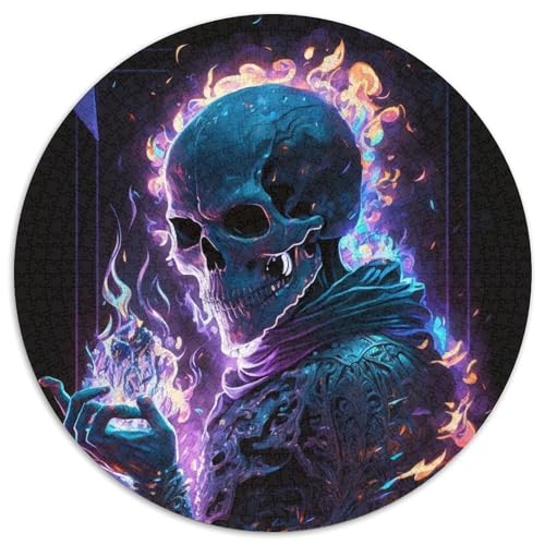Sweatshirt-Totenkopf-Puzzle 1000 Teile für Erwachsene, 1000-teiliges rundes Puzzle, Spaß für die ganze Familie, Basteln, perfekt für Geburtstage, Feiertage, 67,5 x 67,5 cm Sweatshirt-Totenkopf-Puzzle 1000 Teile für Erwachsene, 1000-teiliges rundes Puzzle, Spaß für die ganze Familie, Basteln, perfekt für Geburtstage, Feiertage, 67,5 x 67,5 cm von RZFWJL
