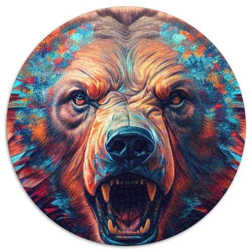 The Mighty Bear Puzzle für Erwachsene, 1000 Teile, 1000-teiliges rundes Puzzle, Familienaktivität, DIY-Heimdekoration, 67,5 x 67,5 cm The Mighty Bear Puzzle für Erwachsene, 1000 Teile, 1000-teiliges rundes Puzzle, Familienaktivität, DIY-Heimdekoration, 67,5 x 67,5 cm von RZFWJL