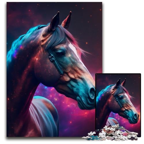 Tier-Pferde-Puzzle 1000 Teile für Erwachsene, Puzzle für Erwachsene, Lernspielzeug für Jugendliche, Heimbüro-Dekor, 50x75cm/19,68x29,52 Zoll Tier-Pferde-Puzzle 1000 Teile für Erwachsene, Puzzle für Erwachsene, Lernspielzeug für Jugendliche, Heimbüro-Dekor, 50x75cm/19,68x29,52 Zoll von RZFWJL