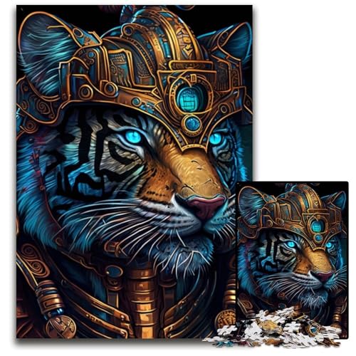 Tiger-Krieger-Puzzle 1000 Teile für Erwachsene, Puzzle für Erwachsene, Lernspielzeug für Teenager, Heimbüro-Dekor, 50x75cm/19,68x29,52 Zoll Tiger-Krieger-Puzzle 1000 Teile für Erwachsene, Puzzle für Erwachsene, Lernspielzeug für Teenager, Heimbüro-Dekor, 50x75cm/19,68x29,52 Zoll von RZFWJL