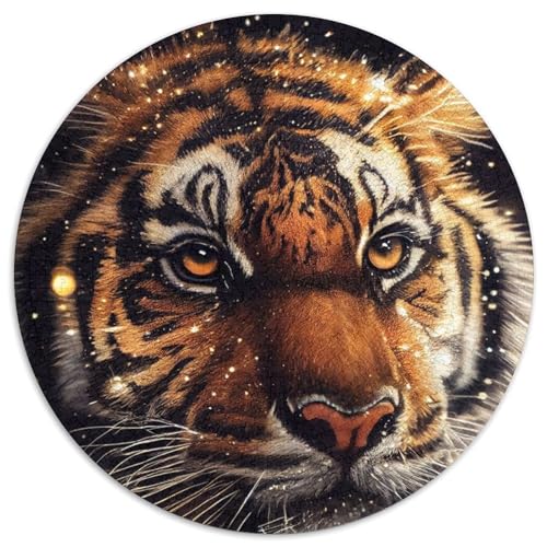 Tiger Lighting 1000-teiliges Puzzle, runde Puzzles mit 1000 Teilen für Erwachsene, anspruchsvolles Denkspiel – entspannendes Spielzeug für Teenager, 67,5 x 67,5 cm von RZFWJL