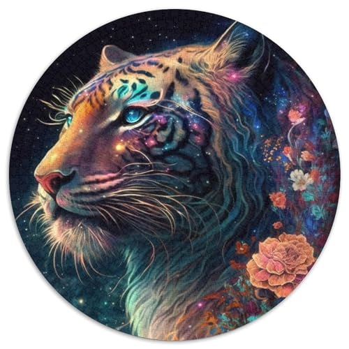 Tiger-Puzzle 1000 Teile für Erwachsene, 1000-teiliges rundes Puzzle, Spaß für die ganze Familie, Basteln, perfekt für Geburtstage, Feiertage, 67,5 x 67,5 cm Tiger-Puzzle 1000 Teile für Erwachsene, 1000-teiliges rundes Puzzle, Spaß für die ganze Familie, Basteln, perfekt für Geburtstage, Feiertage, 67,5 x 67,5 cm von RZFWJL