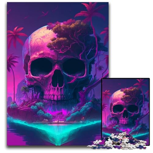 Totenkopf-Puzzle 1000 Teile für Erwachsene, Puzzle für Erwachsene, Lernspielzeug für Jugendliche, Heimbüro-Dekor, 26x38cm/10,23x14,96 Zoll Totenkopf-Puzzle 1000 Teile für Erwachsene, Puzzle für Erwachsene, Lernspielzeug für Jugendliche, Heimbüro-Dekor, 26x38cm/10,23x14,96 Zoll von RZFWJL