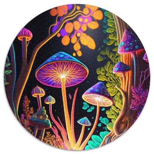 Trippy Forest 1000-teiliges Puzzle, 1000-teiliges rundes Puzzle für Erwachsene, Lernspielzeug für Teenager, Heimbüro-Dekor, 67,5 x 67,5 cm Trippy Forest 1000-teiliges Puzzle, 1000-teiliges rundes Puzzle für Erwachsene, Lernspielzeug für Teenager, Heimbüro-Dekor, 67,5 x 67,5 cm von RZFWJL